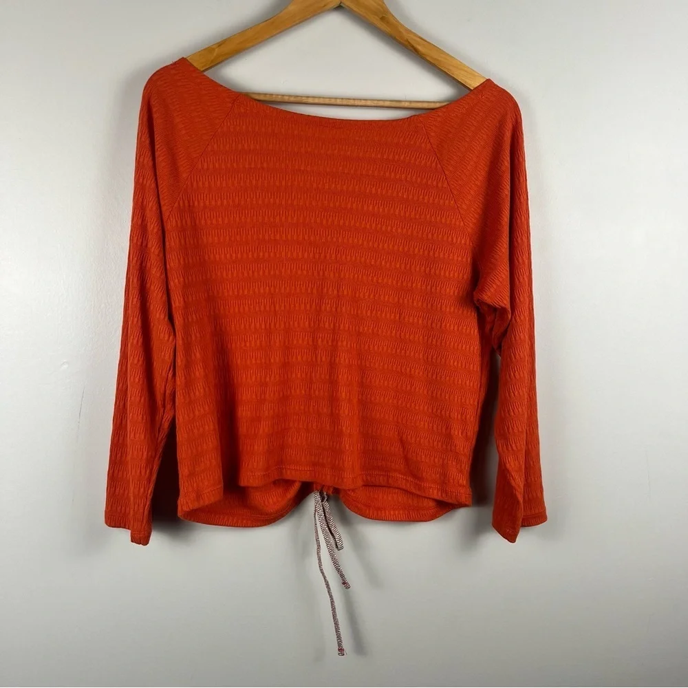 Anthropologie Sabrina Cinched Top size XL orange color